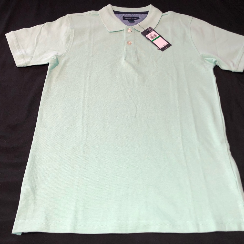 Boys Tommy Hilfiger Light Green Polo Shirt